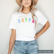 Load image into Gallery viewer, Rainbow Letter Sorority T-Shirt Tee