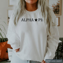 Load image into Gallery viewer, Sweatshirt - Black Star Crewneck Sweatshirt