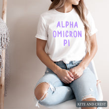 Load image into Gallery viewer, T-shirt - Purple Bubble Letters Tee