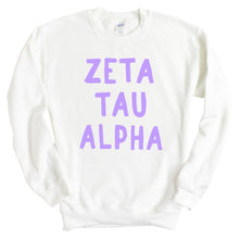 Load image into Gallery viewer, Sweatshirt - Purple Bubble Letters Crewneck Sweatshirt