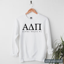 Load image into Gallery viewer, Block Letter Sorority Crewneck Sweatshirt