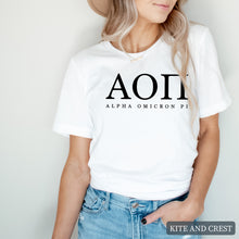 Load image into Gallery viewer, Block Letter Sorority T-Shirt