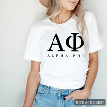 Load image into Gallery viewer, Block Letter Sorority T-Shirt