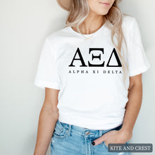 Load image into Gallery viewer, Block Letter Sorority T-Shirt