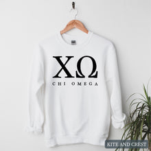 Load image into Gallery viewer, Block Letter Sorority Crewneck Sweatshirt