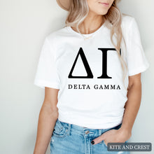 Load image into Gallery viewer, Block Letter Sorority T-Shirt