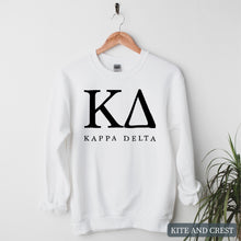 Load image into Gallery viewer, Block Letter Sorority Crewneck Sweatshirt