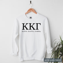 Load image into Gallery viewer, Block Letter Sorority Crewneck Sweatshirt