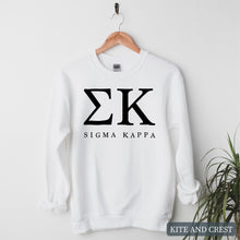 Load image into Gallery viewer, Block Letter Sorority Crewneck Sweatshirt
