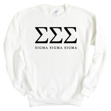 Load image into Gallery viewer, Block Letter Sorority Crewneck Sweatshirt