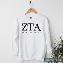 Load image into Gallery viewer, Block Letter Sorority Crewneck Sweatshirt