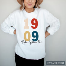 Load image into Gallery viewer, Sweatshirt | Colorful Year Crewneck Sweatshirt | Sorority Gift Idea