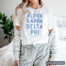 Load image into Gallery viewer, Blue Bubble Letters T-shirt