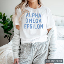 Load image into Gallery viewer, Blue Bubble Letters T-shirt