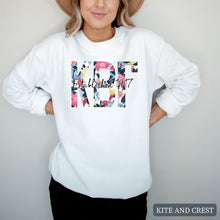 Load image into Gallery viewer, Floral Block Crewneck Sweatshirt