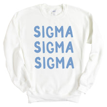 Load image into Gallery viewer, Blue Bubble Letter Sorority Crewneck Sweatshirt