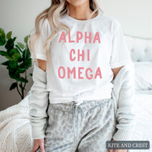 Load image into Gallery viewer, T-Shirt |pinkBubble Letters Shirt | Sorority Gift Idea