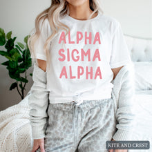 Load image into Gallery viewer, T-Shirt |pinkBubble Letters Shirt | Sorority Gift Idea