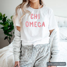 Load image into Gallery viewer, T-Shirt |pinkBubble Letters Shirt | Sorority Gift Idea