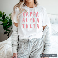 Load image into Gallery viewer, T-Shirt |pinkBubble Letters Shirt | Sorority Gift Idea