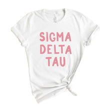 Load image into Gallery viewer, T-Shirt |pinkBubble Letters Shirt | Sorority Gift Idea