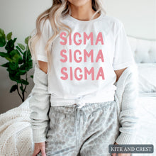 Load image into Gallery viewer, T-Shirt |pinkBubble Letters Shirt | Sorority Gift Idea