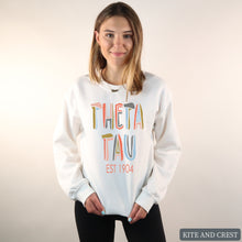 Load image into Gallery viewer, Pastel Stencil Sweatshirt - Fraternity Crewneck Sweatshirt