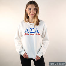 Load image into Gallery viewer, Sweatshirt | Red and Blue Crewneck Sweatshirt | Sorority Gift Idea