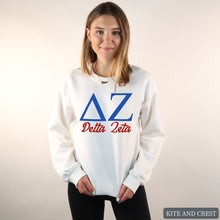 Load image into Gallery viewer, Sweatshirt | Red and Blue Crewneck Sweatshirt | Sorority Gift Idea