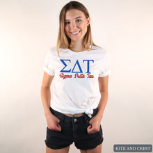 Load image into Gallery viewer, T-Shirt | Red and Blue Shirt | Sorority Gift Idea