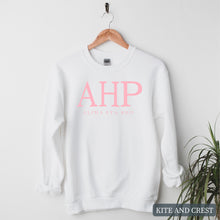 Load image into Gallery viewer, ClassicpinkLetters Sweatshirt - Fraternity Crewneck Sweatshirt