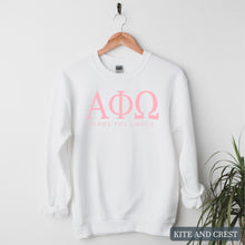 Load image into Gallery viewer, ClassicpinkLetters Sweatshirt - Fraternity Crewneck Sweatshirt