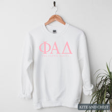 Load image into Gallery viewer, ClassicpinkLetters Sweatshirt - Fraternity Crewneck Sweatshirt