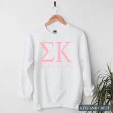 Load image into Gallery viewer, nk Letter Sorority Crewneck Sweatshirt