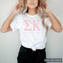 Load image into Gallery viewer, nk Letter Sorority T-Shirt Shirt Tee