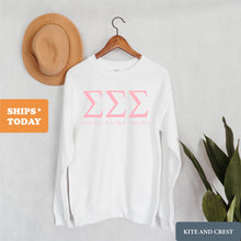 Load image into Gallery viewer, nk Letter Sorority Crewneck Sweatshirt