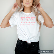 Load image into Gallery viewer, nk Letter Sorority T-Shirt Shirt Tee