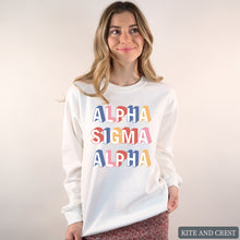 Load image into Gallery viewer, Sweatshirt | Retro Crewneck Sweatshirt | Sorority Gift Idea