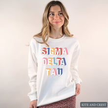 Load image into Gallery viewer, Sweatshirt | Retro Crewneck Sweatshirt | Sorority Gift Idea