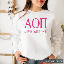 Load image into Gallery viewer, Big Letters Sorority Crewneck Sweatshirt