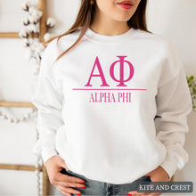 Load image into Gallery viewer, Big Letters Sorority Crewneck Sweatshirt
