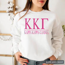 Load image into Gallery viewer, Big Letters Sorority Crewneck Sweatshirt