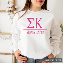 Load image into Gallery viewer, Big Letters Sorority Crewneck Sweatshirt