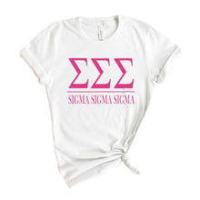 Load image into Gallery viewer, - Big Letters Sorority T-Shirt Shirt Tee