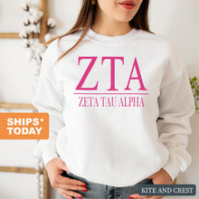 Load image into Gallery viewer, Big Letters Sorority Crewneck Sweatshirt
