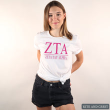 Load image into Gallery viewer, Big Letters Sorority T-Shirt Tee