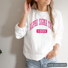 Load image into Gallery viewer, Sweatshirt | Large Established Crewneck Sweatshirt | Sorority Gift Idea