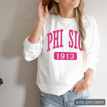 Load image into Gallery viewer, Sweatshirt | Large Established Crewneck Sweatshirt | Sorority Gift Idea