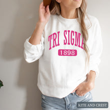 Load image into Gallery viewer, Sweatshirt | Large Established Crewneck Sweatshirt | Sorority Gift Idea