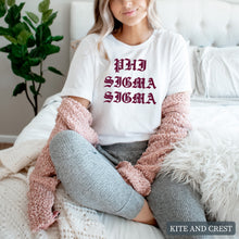 Load image into Gallery viewer, T-Shirt | Old Type Written Shirt | Sorority Gift Idea